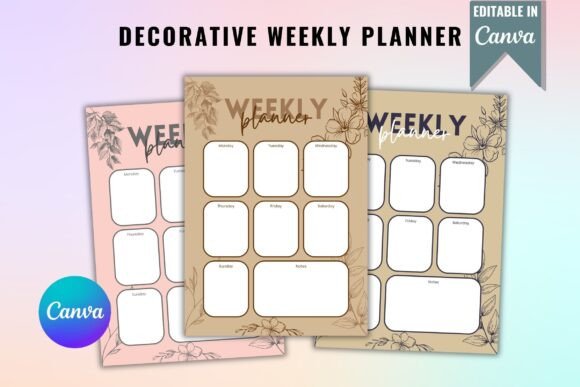 Download Decorative Weekly Planner - Premium Resources
