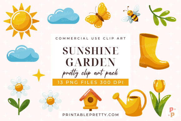 Download Sunshine Garden Clipart PNG Pack - Premium Resources